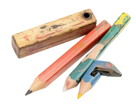 Vintage pencils, various colors and woods