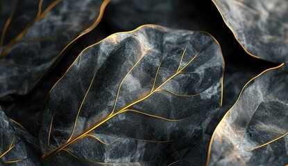 A close-up of some leaves that have been carved into the shape of two petals