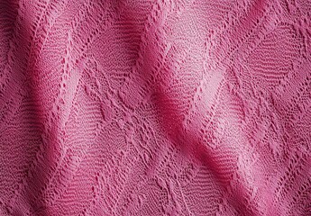 A close-up of textured magenta fabric