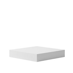 Fototapeta premium A pristine white cube isolated on transparent background, casting a subtle shadow