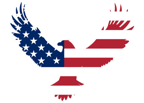 fourth of july usa flag egale vector illustration