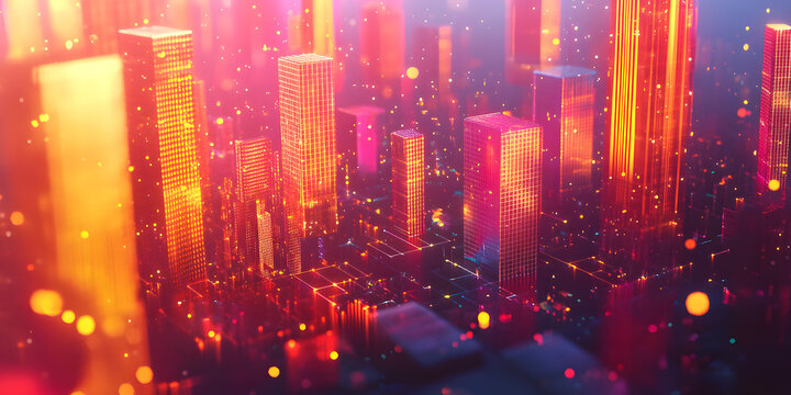 conceptual image of a glowing blockchain ledger surrounded by diverse assets like real estate and stocks, highlighting tokenization and investment strategies