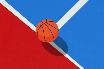 Basketball field and ball. Basketball stickers banner Isolated objects. Elements for design and web applications. vector stock illustration for print design, sports typography.	