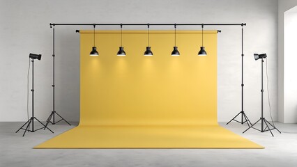 light and yellow background for photoshot
