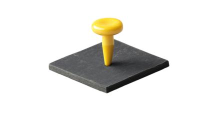 Golf tee on dark square base