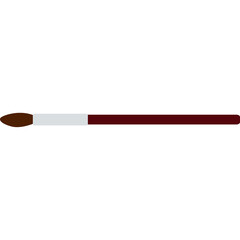 Illustration of a Paintbrush with Brown Bristles