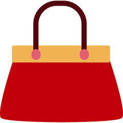 Illustration of a Red Handbag