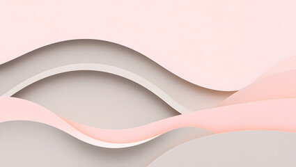 Obraz premium Soft color wave-cut cards minimalist background design