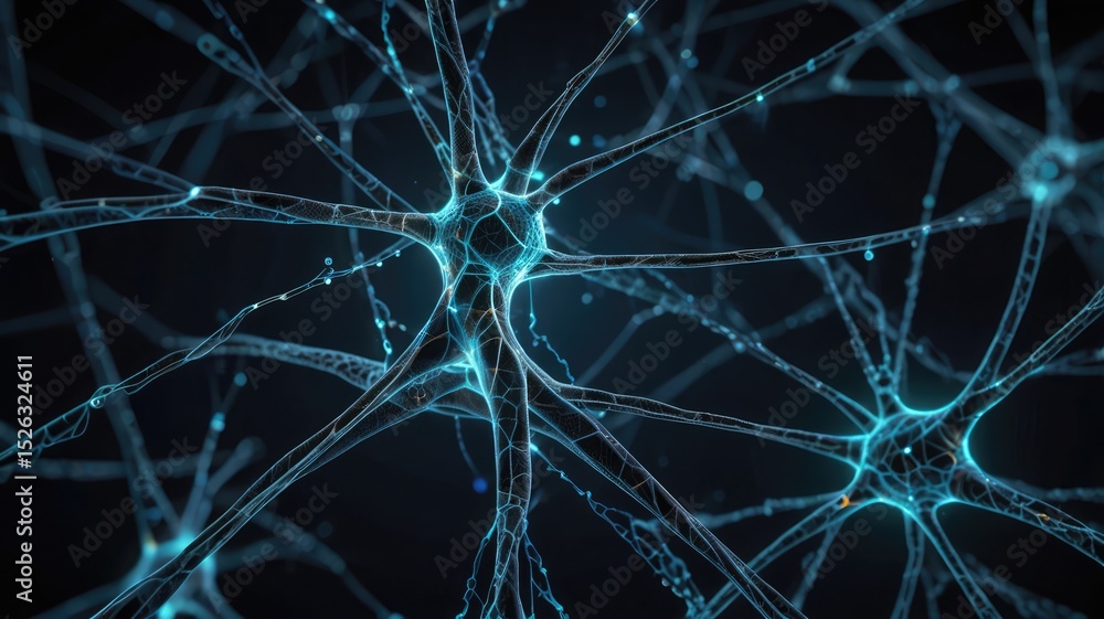 Poster ai neural grid background