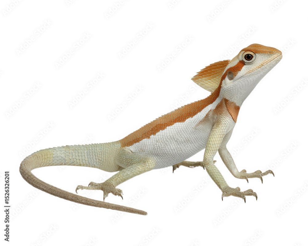 Poster colorful lizard with distinctive pattern and vibrant colors, showcasing its unique features against 