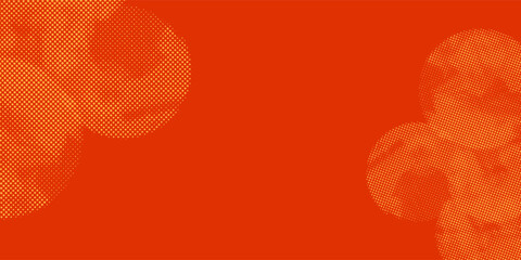 Dots halftone orange color pattern gradient texture with technology digital background. Dots pop art comics with summer background.