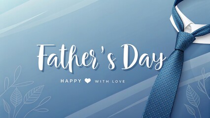 Necktie symbolizes strength and honor of fatherhood tradition.
