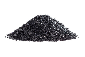 Dark pile of granular material