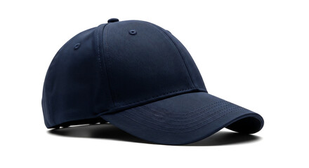 Fototapeta premium A navy cap isolated with clear texture, ideal for branding and fashion previews