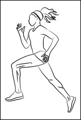 Fototapeta premium young woman running