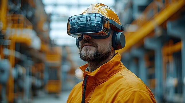 A technician wearing augmented reality glasses diagnosing energy grid issues in real time