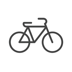 Fototapeta premium Simple bike icon in flat design with minimal style 