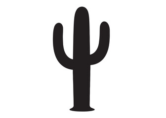 cactus logo silhouette vector, cactus silhouette logo icon, saguaro cactus silhouette icon vector illustration design, simple black cactus silhouette vector logo on white background