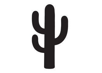 cactus logo silhouette vector, cactus silhouette logo icon, saguaro cactus silhouette icon vector illustration design, simple black cactus silhouette vector logo on white background