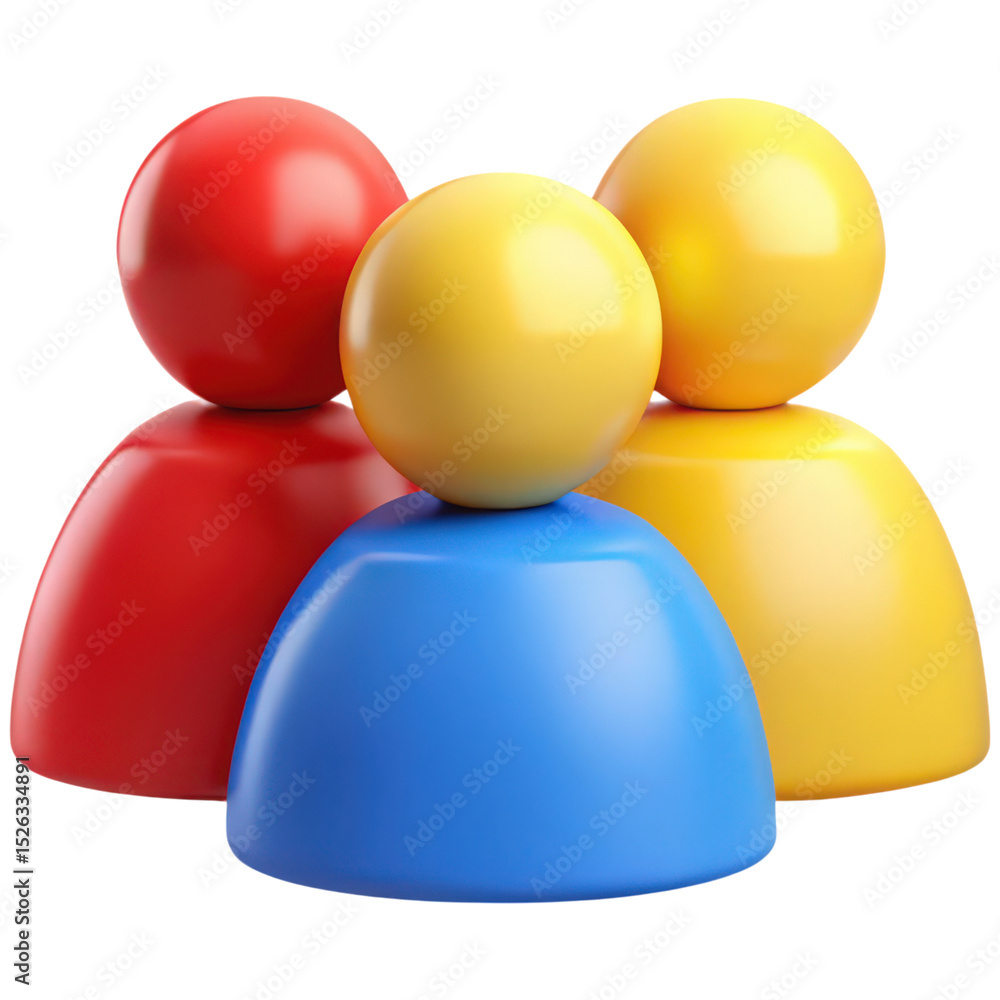 Poster colorful teamwork icon on transparent backdrop a symbol of collaboration and unity in a modern and p