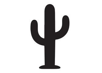 Fototapeta premium cactus logo silhouette vector, cactus silhouette logo icon, saguaro cactus silhouette icon vector illustration design, simple black cactus silhouette vector logo on white background