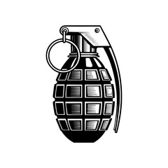 grenade isolated on white background