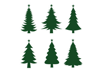 christmas trees set