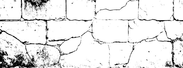modern Texture grunge black or white of grunge cracks dust and scratches old wall texture vector background.