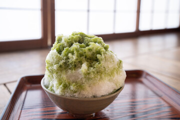 おかげ横丁 団五郎茶屋の赤福氷