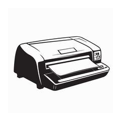 Modern desktop printer icon vector image on white background.