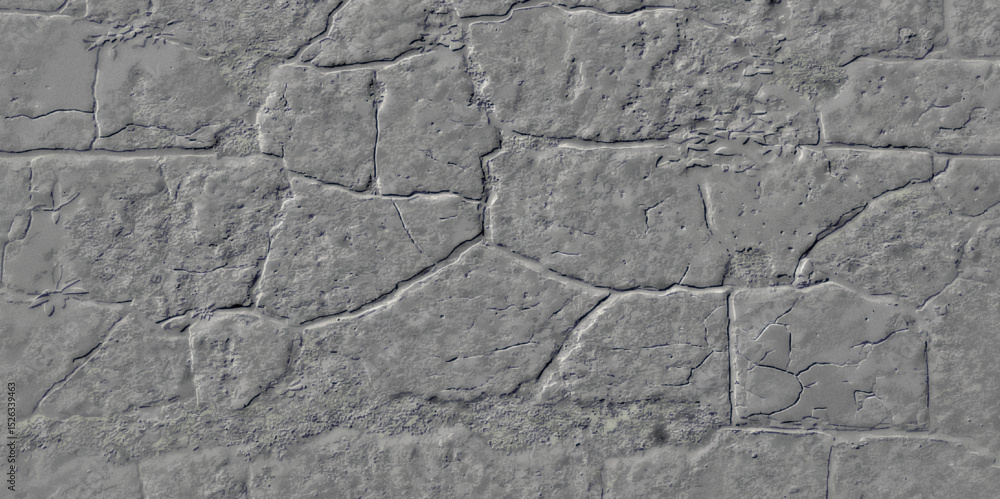 Aufkleber exterior wall with grey stone blocks in varying sizes and a rough textured surface create pattern th