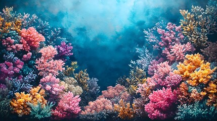 Obraz premium Vibrant Underwater Coral Reef Masterpiece