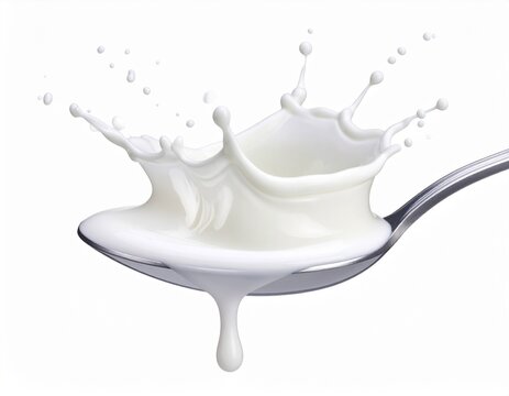milk splash isolated on white