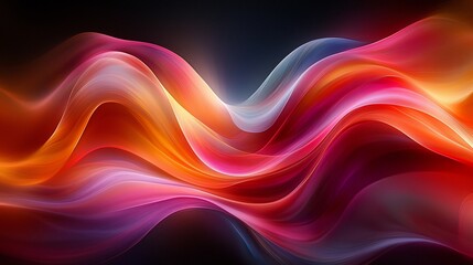 Abstract vibrant flowing waves graphic design