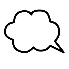 speech bubble icon on white background. flat style. speech bubble icon for your web site design, logo, app, UI. blank empty white speech bubble