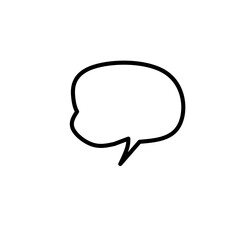 speech bubble icon on white background. flat style. speech bubble icon for your web site design, logo, app, UI. blank empty white speech bubble