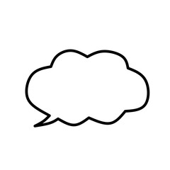 speech bubble icon on white background. flat style. speech bubble icon for your web site design, logo, app, UI. blank empty white speech bubble