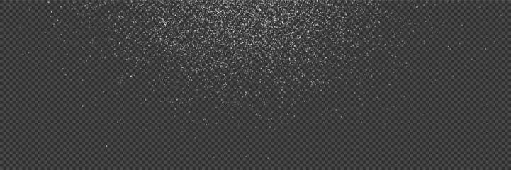 White falling sifted flour. Snow or salt, powdered sugar with fine noisy texture. Vector illustration