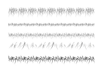 Vector Fringe Trimming Set – Decorative Border Elements for Fashion and Graphic Design