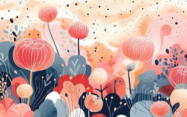 Abstract floral background illustration