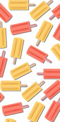 Colorfull Popsicle Drawing Backdrop Art