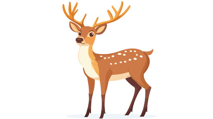 Fototapeta premium Whimsical Cartoon Deer Vector Illustration for Creative Projects
