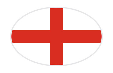 Obraz premium England flag ellipse shaped. vector 