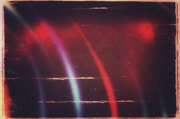 Warm color grainy light leaks effect, dust scratches film grain texture