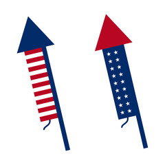 fourth of july usa firecracker. vector
