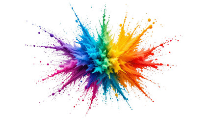 isolated splash of colored powder