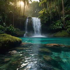 Fototapeta premium Serene Autumn Lake at Sunset