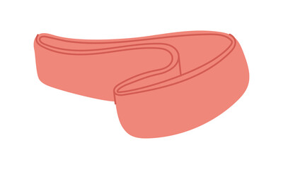 Band expander. Home workouts. training tape. Sports equipment. Flat color is isolated. It is suitable for applications, websites, blogs about training, yoga, health, rehabilitation, active lifestyle