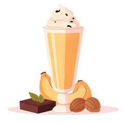 ice cream with a cup of coffee