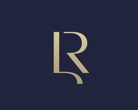 LR letter logo icon design. Classic style luxury initials monogram.